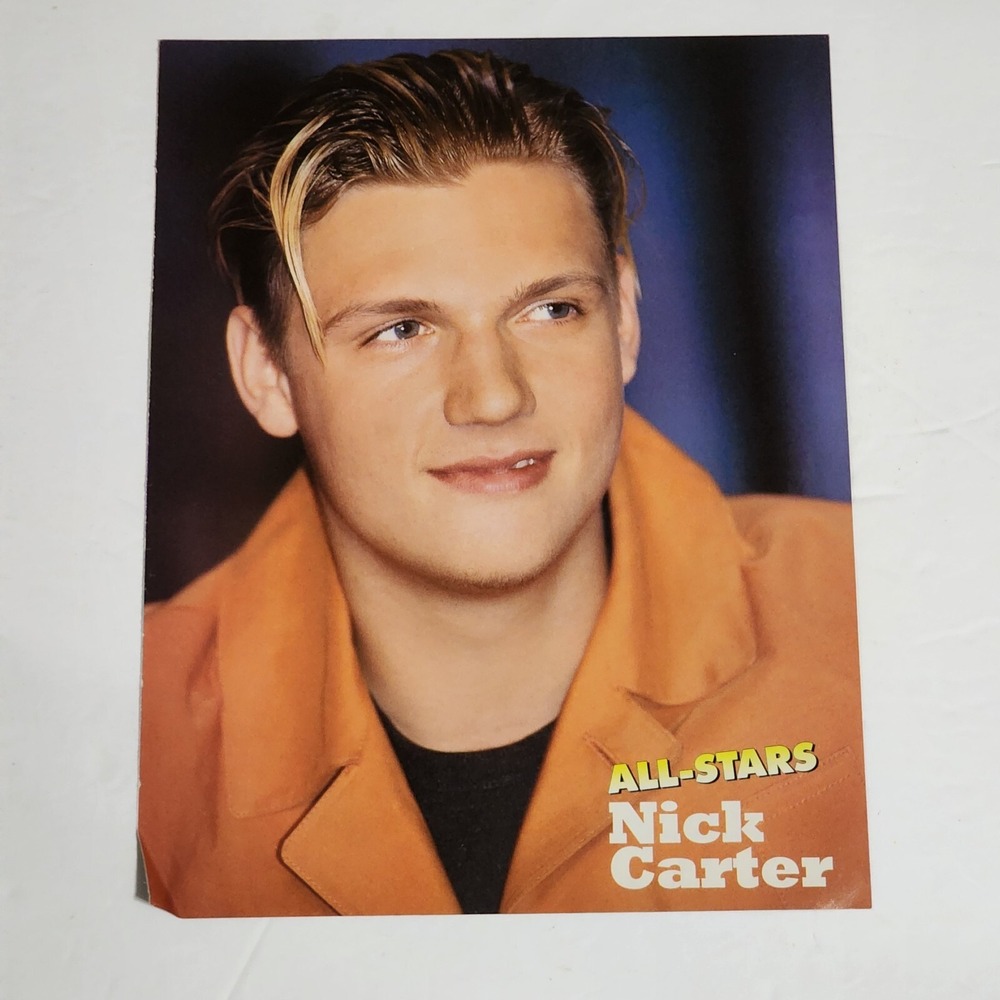 Nick Carter Prince William Double Sided Pin Up Poster Clipping Vintage 8x10.5